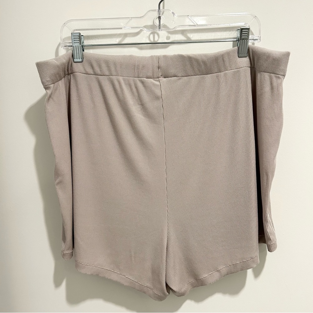 Skims Ribbed Lounge Shorts Cream Size Extra Large - Picture 3 of 6